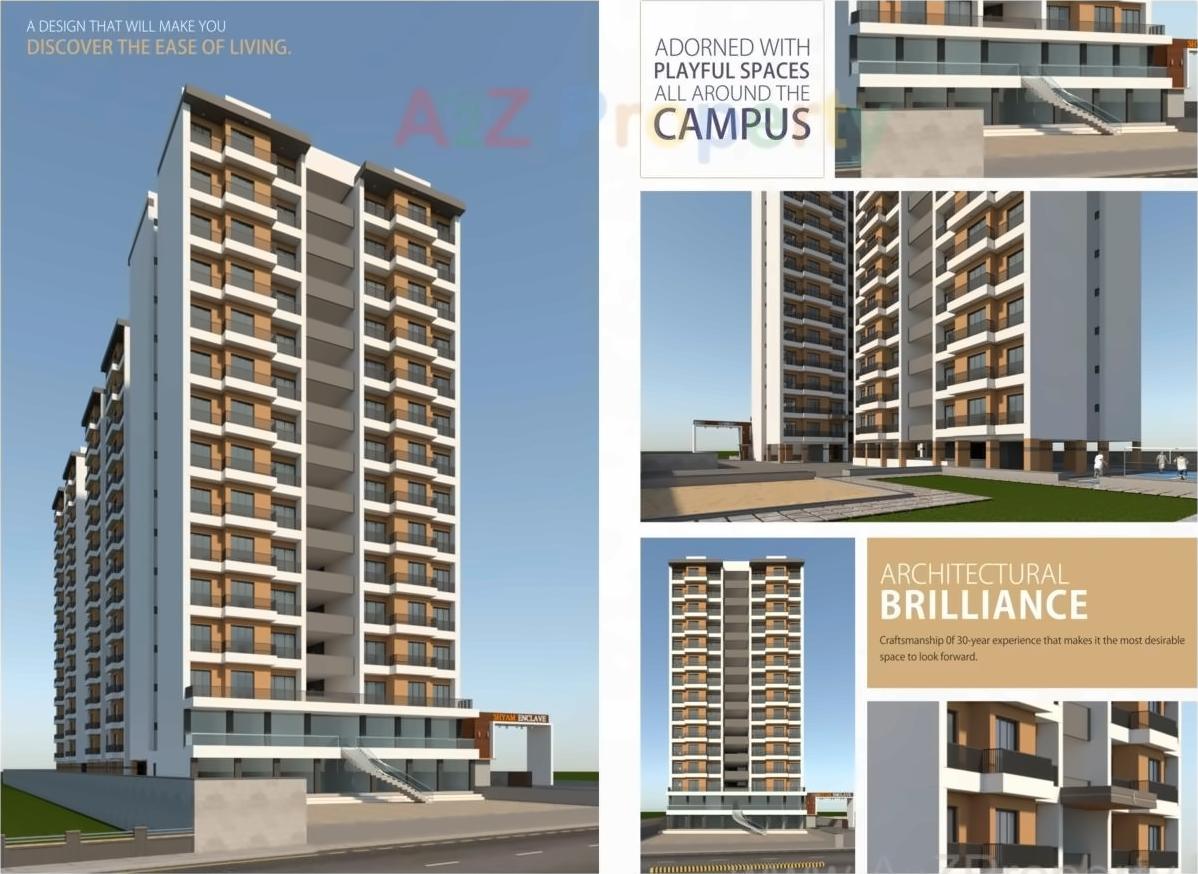 3D Elevation of real estate project Shyam Enclave located at Vankala, Surat, Gujarat