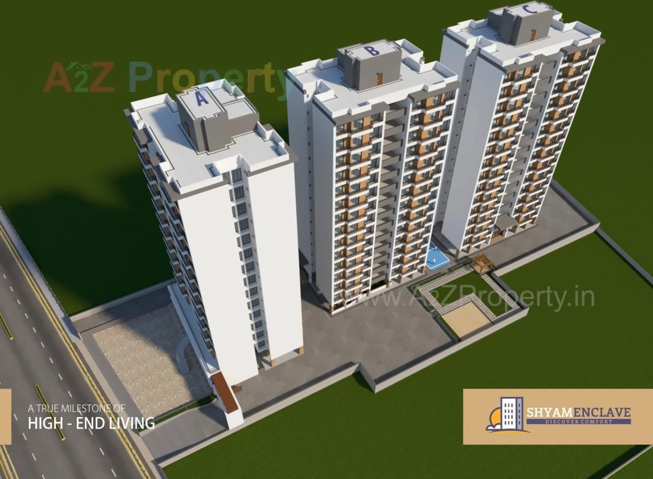 3D Elevation of real estate project Shyam Enclave located at Vankala, Surat, Gujarat