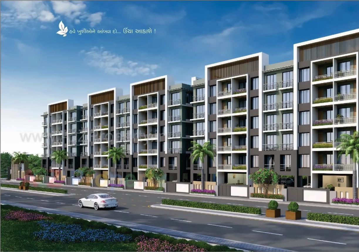 3D Elevation of real estate project Shyam Residency located at Saniya, Surat, Gujarat