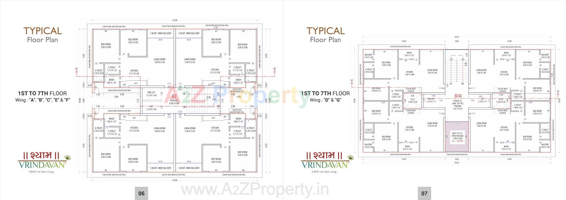Layout of real estate project Shyam Vrindavan located at Kholvad, Surat, Gujarat