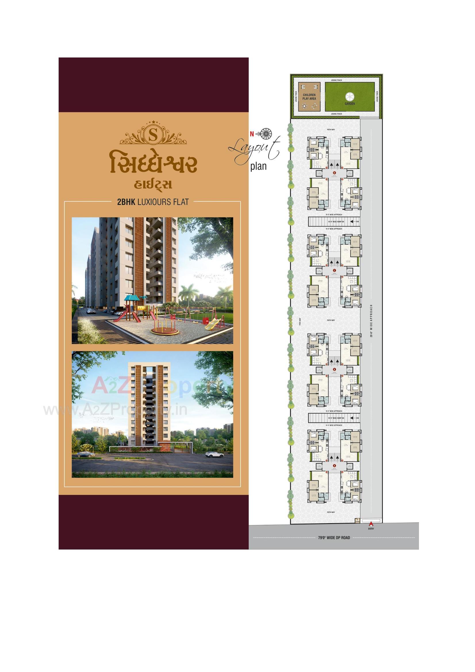 Layout of real estate project Siddheshwar Heights located at Surat, Surat, Gujarat