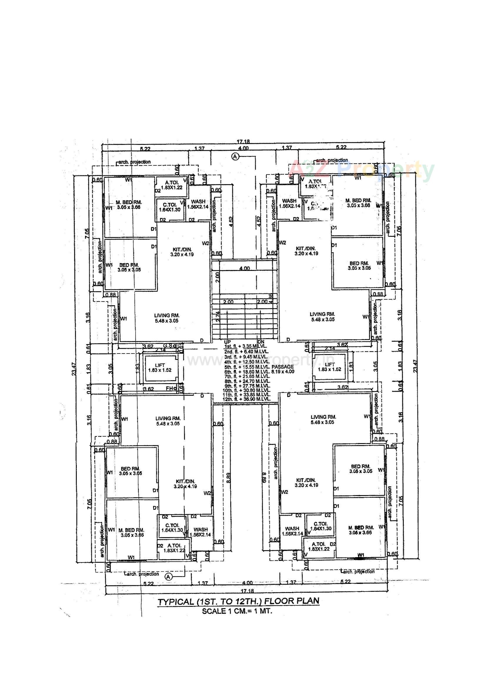 Layout of real estate project Siddheshwar Heights located at Surat, Surat, Gujarat