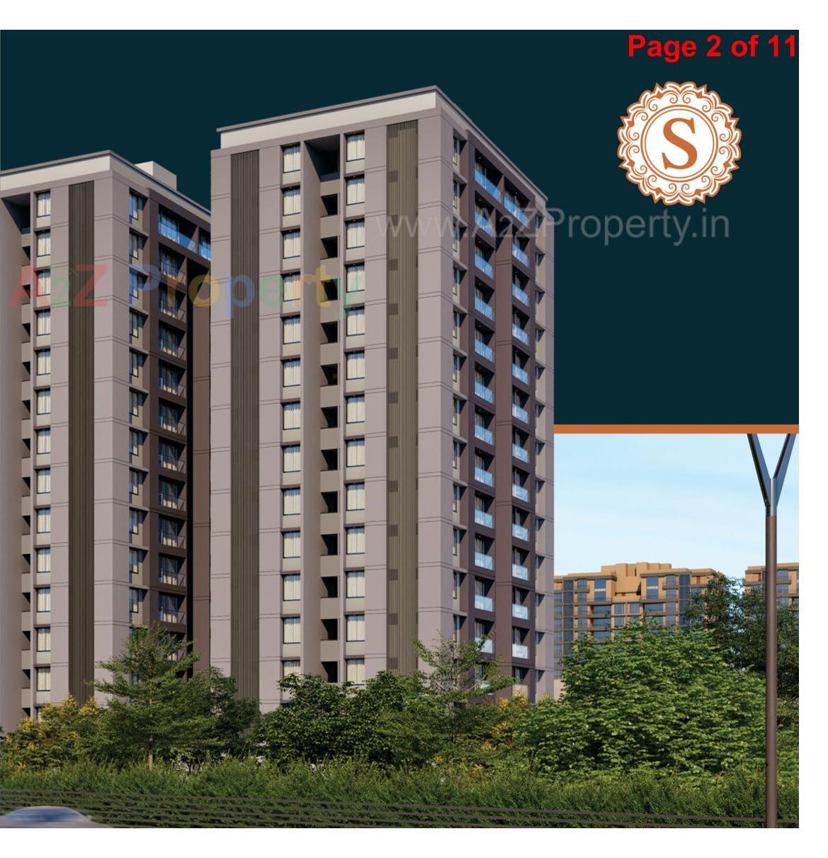 3D Elevation of real estate project Siddheshwar Sky located at Valak, Surat, Gujarat