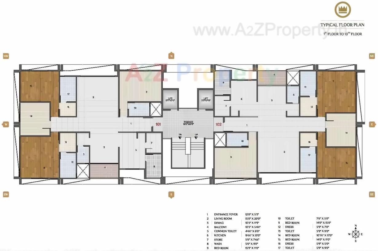 Layout of real estate project Siddhi Elysees located at Bhimrad, Surat, Gujarat