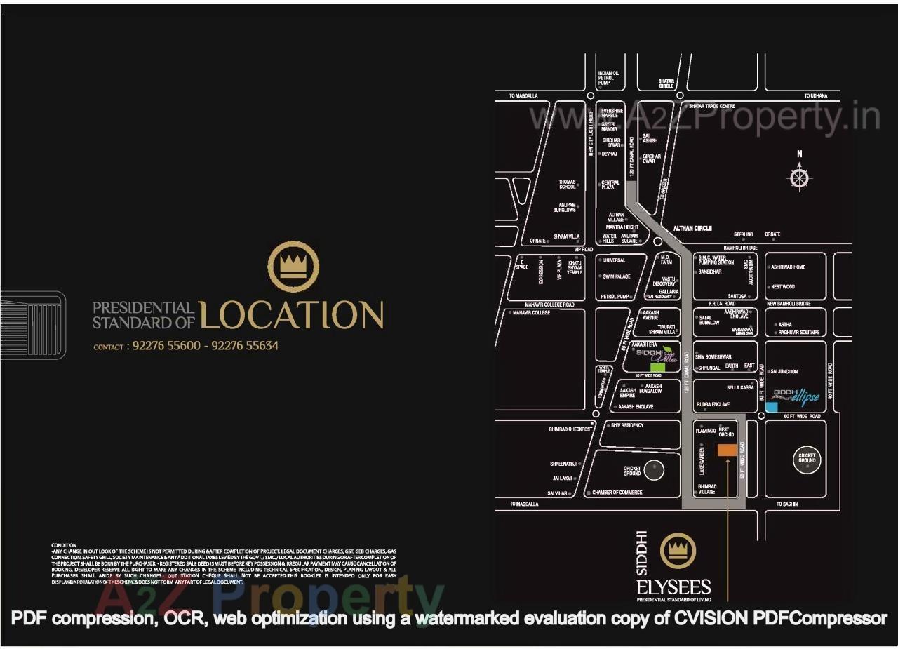  of real estate project Siddhi Elysees located at Bhimrad, Surat, Gujarat