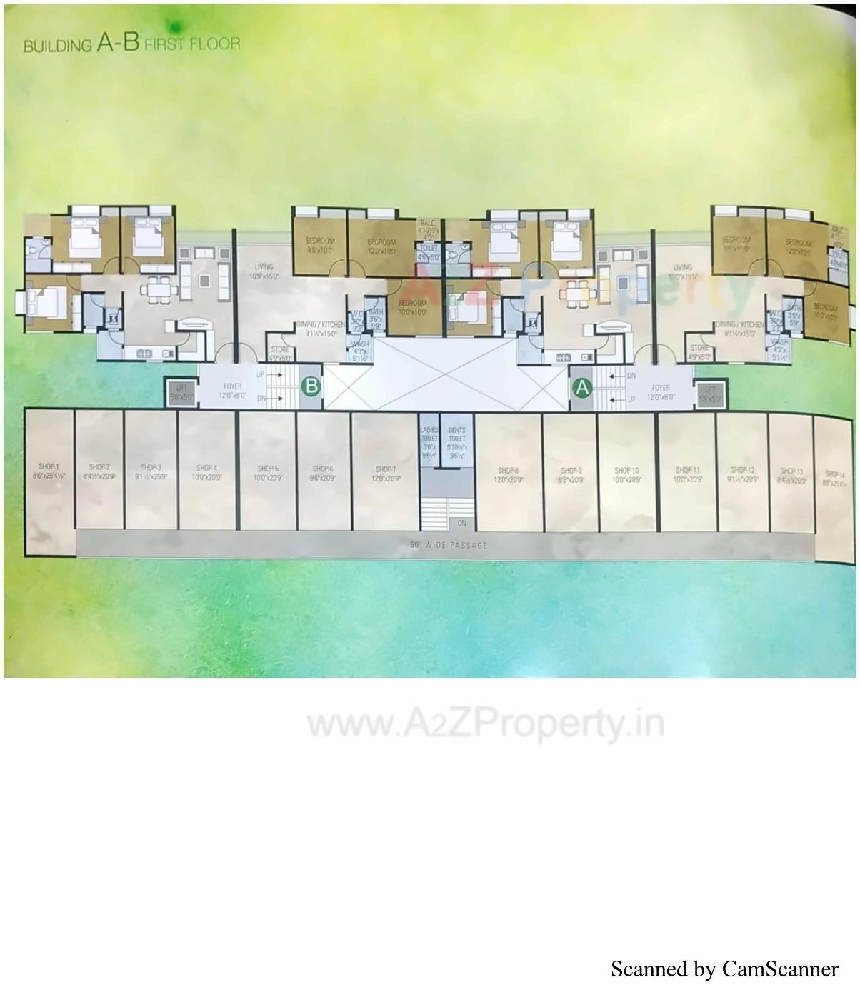 Layout of real estate project Siddhi Vinayak Green located at City, Surat, Gujarat