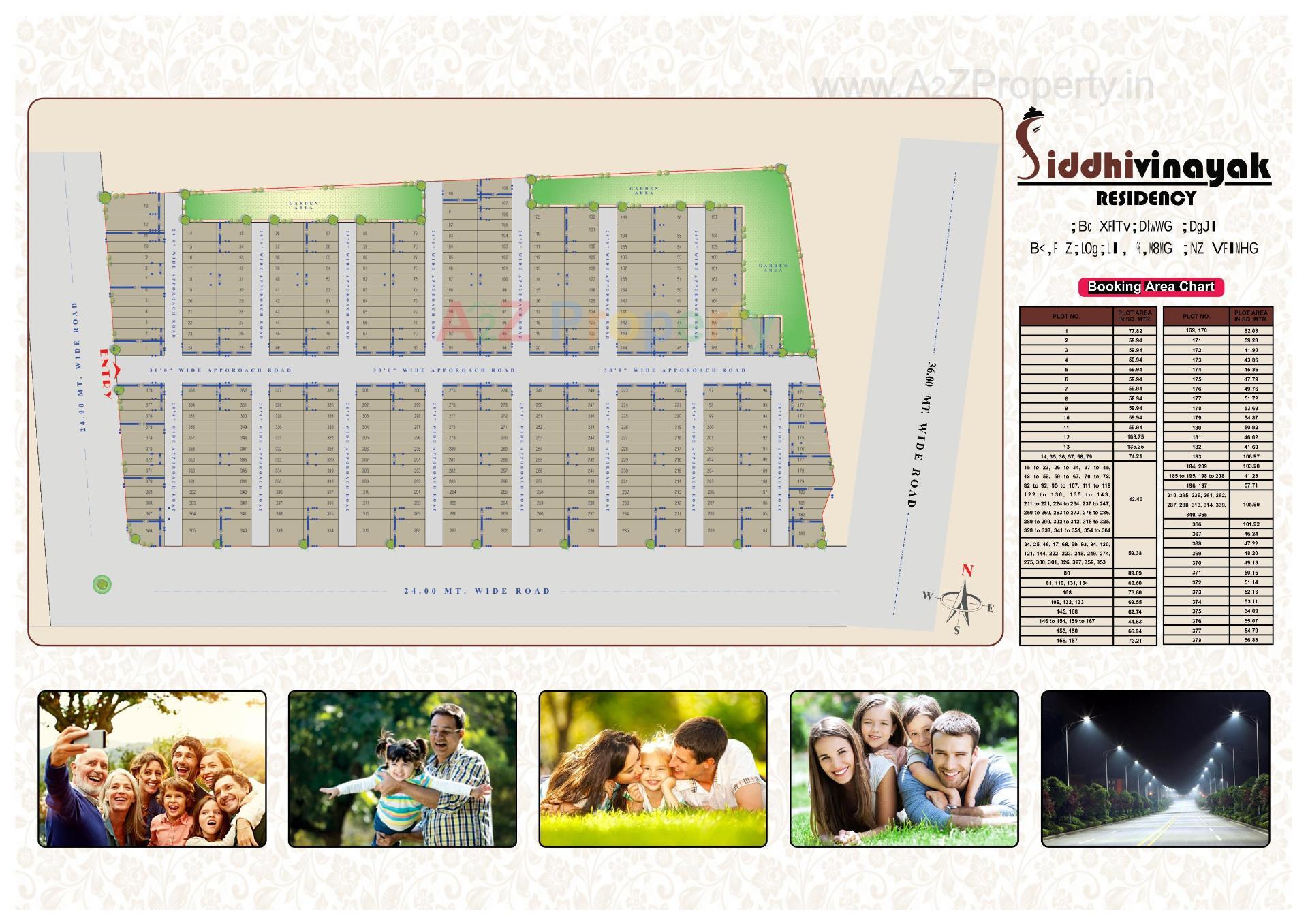 Layout of real estate project Siddhivinayak Residency located at Surat, Surat, Gujarat