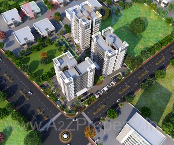 3D Elevation of real estate project Silicon Luxuria located at Paladajan, Surat, Gujarat