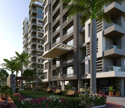 3D Elevation of real estate project Silicon Luxuria located at Paladajan, Surat, Gujarat