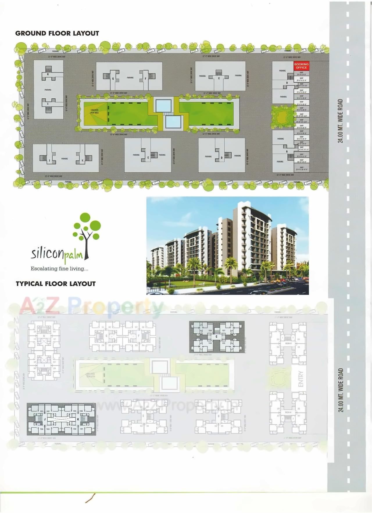 Layout of real estate project Silicon Palm ( C, J+k) located at Dindoli, Surat, Gujarat