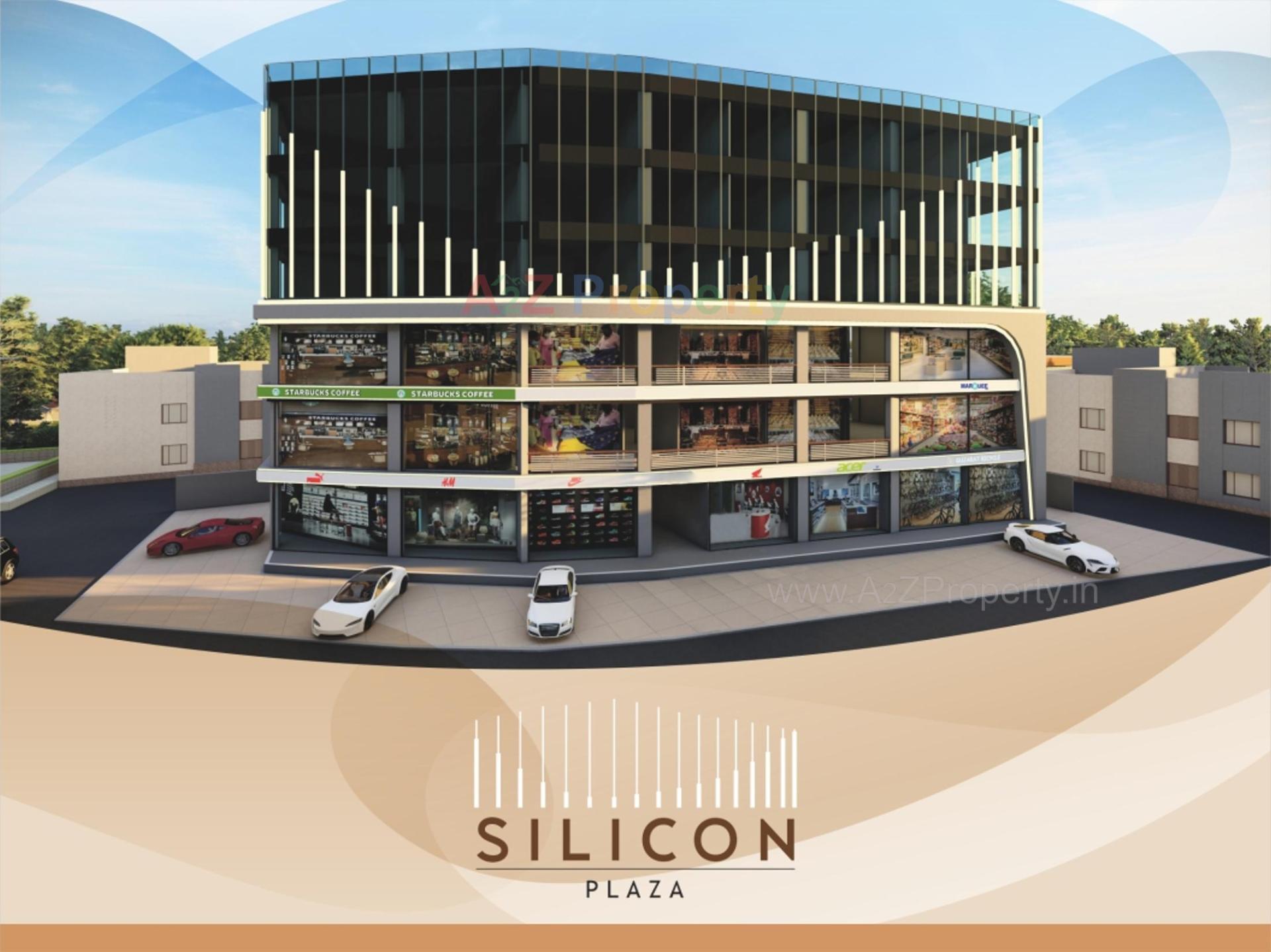 3D Elevation of real estate project Silicon Plaza located at Bamroli, Surat, Gujarat