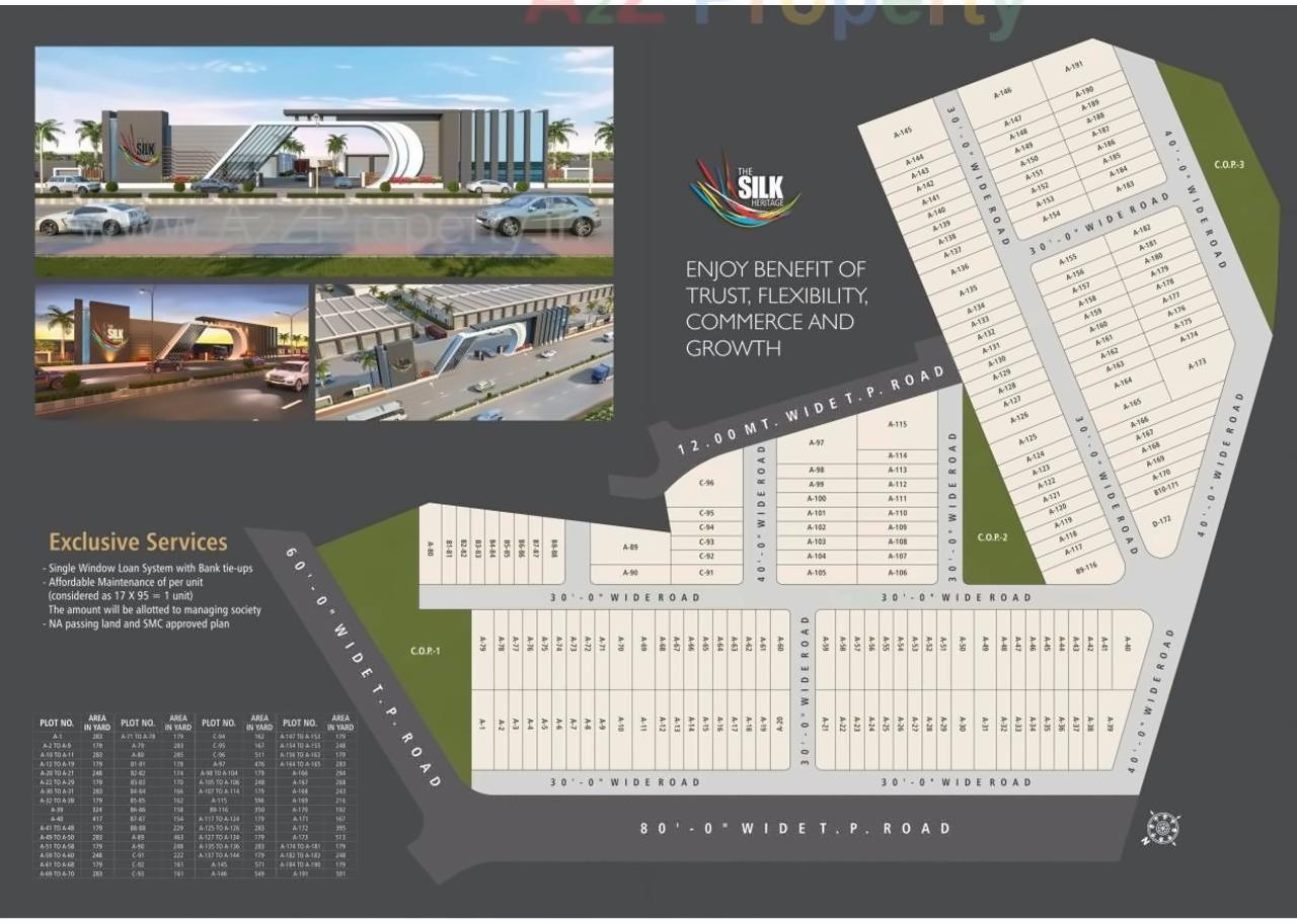 Layout of real estate project Silk Heritage Industrial Park located at Surat, Surat, Gujarat