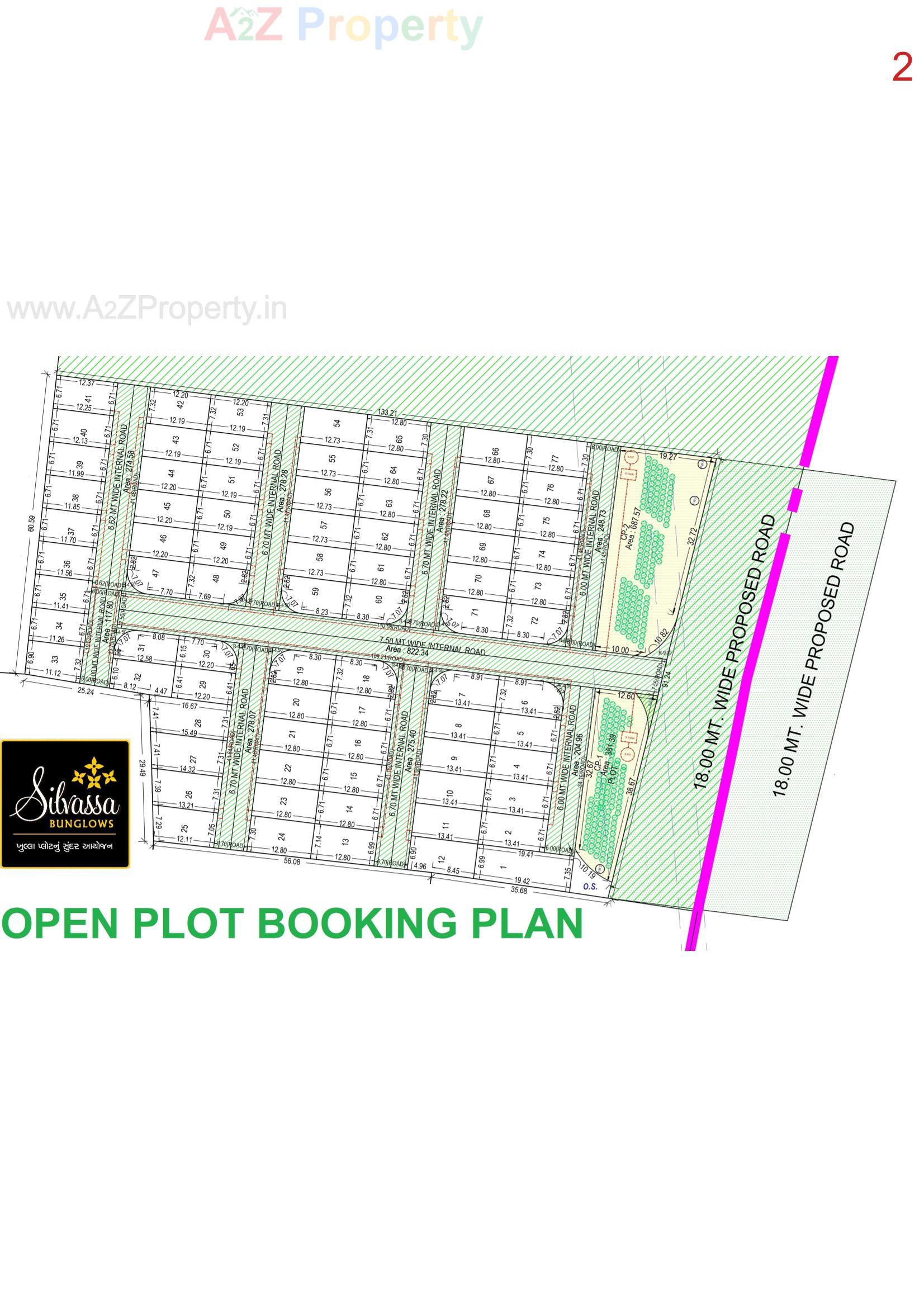 Layout of real estate project Silvassa Bunglows located at Kosad, Surat, Gujarat