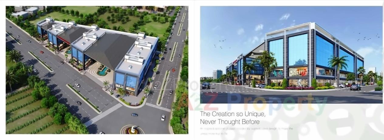 3D Elevation of real estate project Silver Business Point located at Utran, Surat, Gujarat