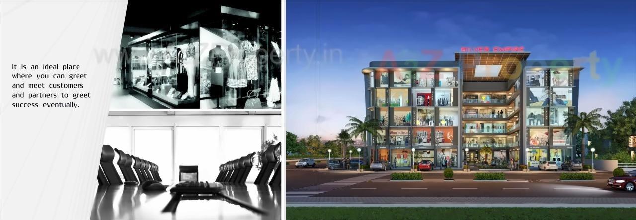 3D Elevation of real estate project Silver Empire located at Utran, Surat, Gujarat