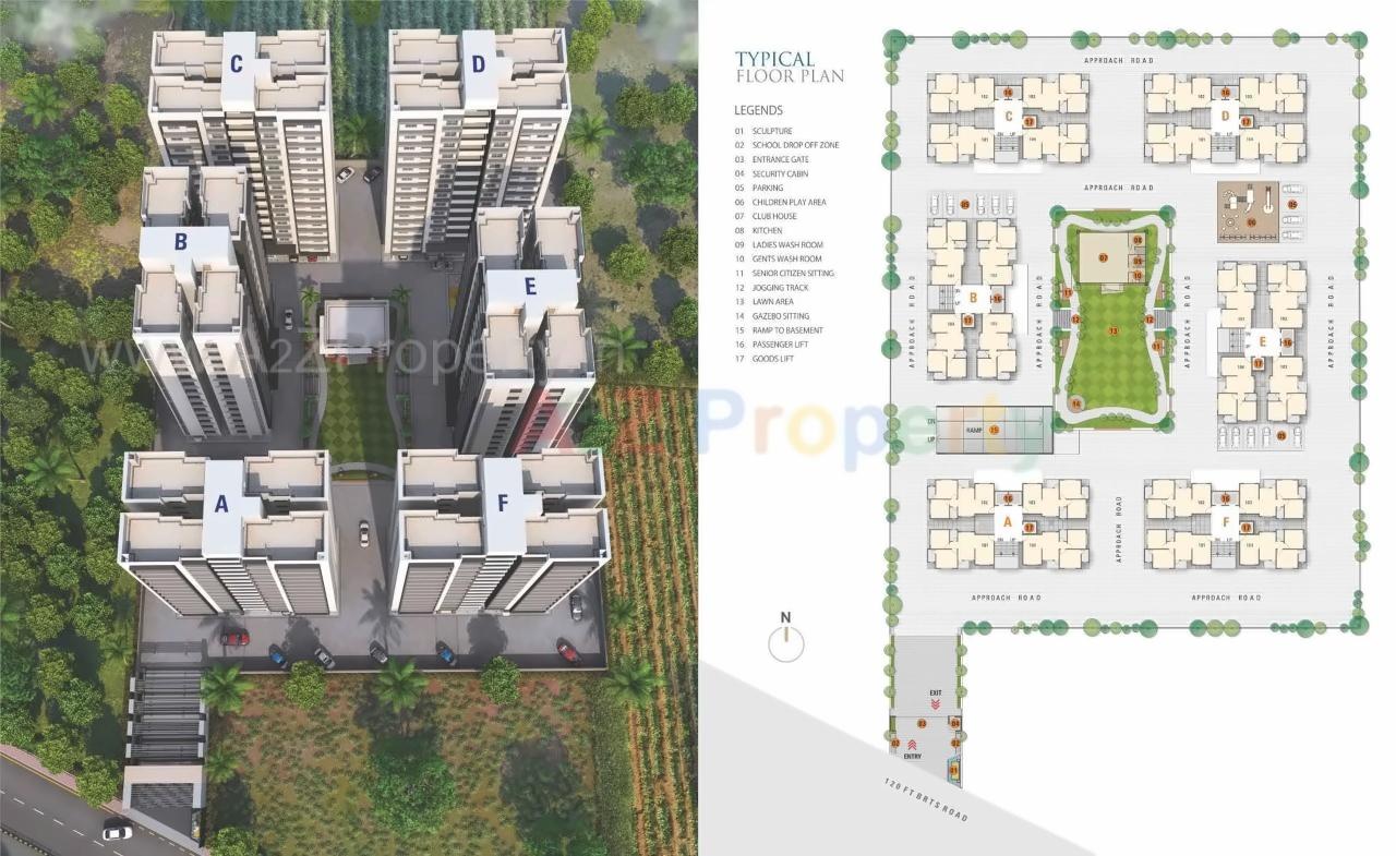 Layout of real estate project Silver Sky located at Utran, Surat, Gujarat