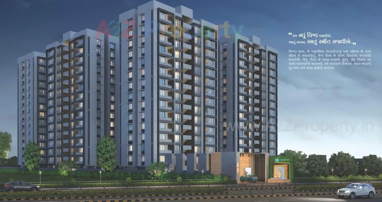 3D Elevation of real estate project Silver Sky located at Utran, Surat, Gujarat