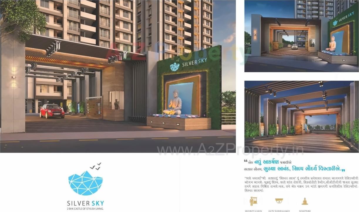 3D Elevation of real estate project Silver Sky located at Utran, Surat, Gujarat