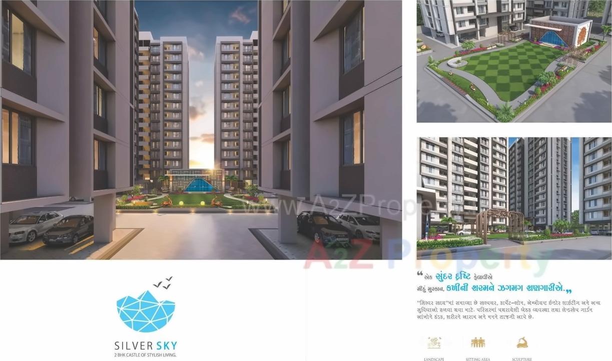 3D Elevation of real estate project Silver Sky located at Utran, Surat, Gujarat