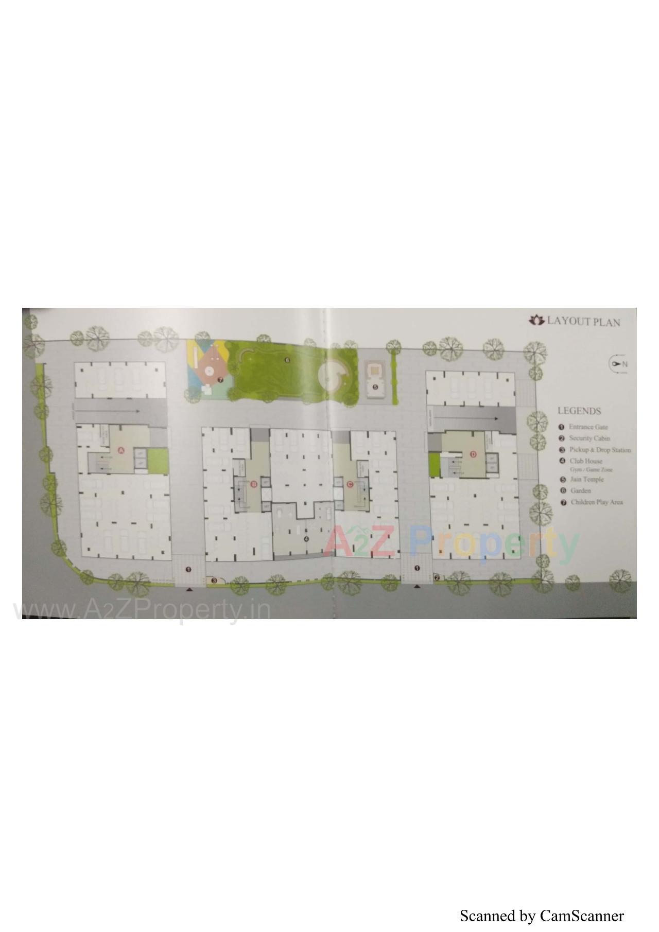 Layout of real estate project Simandhar Hills located at Pal, Surat, Gujarat