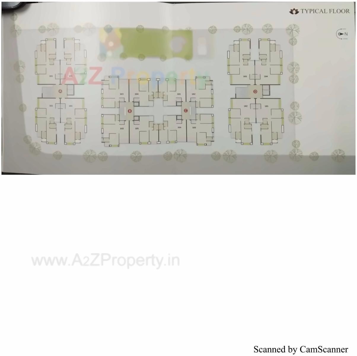 Layout of real estate project Simandhar Hills located at Pal, Surat, Gujarat