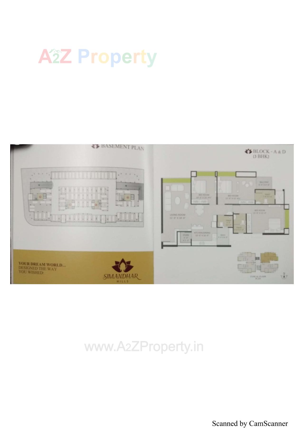 Layout of real estate project Simandhar Hills located at Pal, Surat, Gujarat