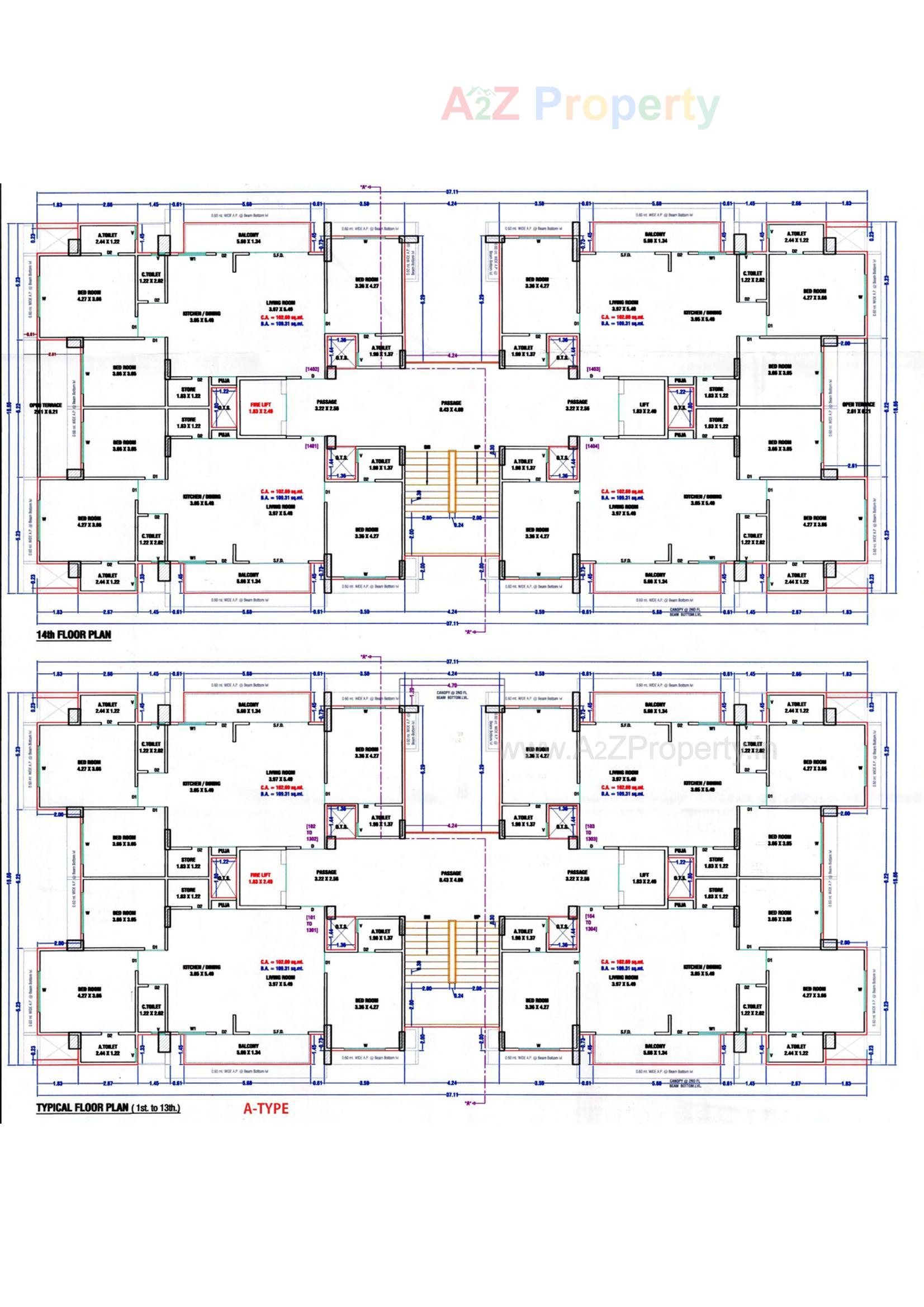 Layout of real estate project Sky City Luxuria located at Bhimrad, Surat, Gujarat