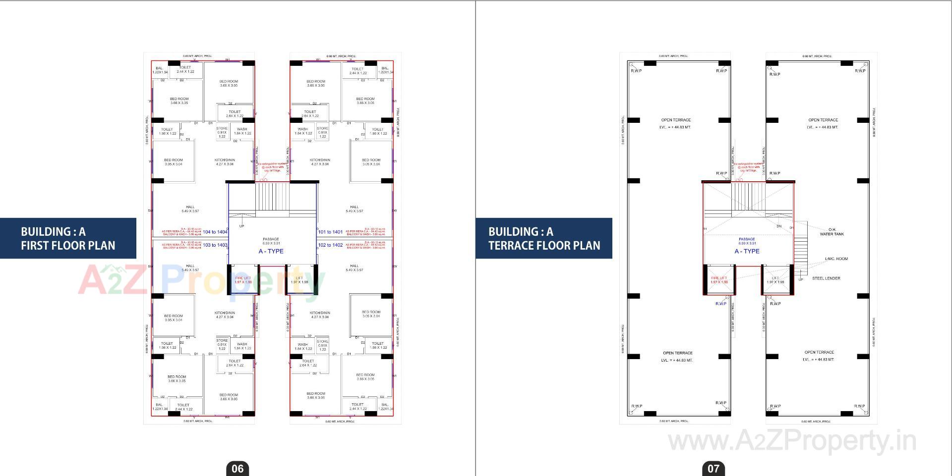 Layout of real estate project Sky Heaven located at Godadara, Surat, Gujarat
