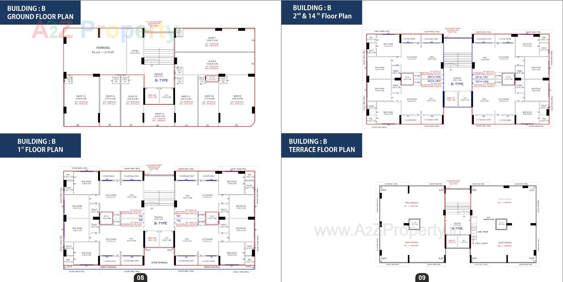 Layout of real estate project Sky Heaven located at Godadara, Surat, Gujarat