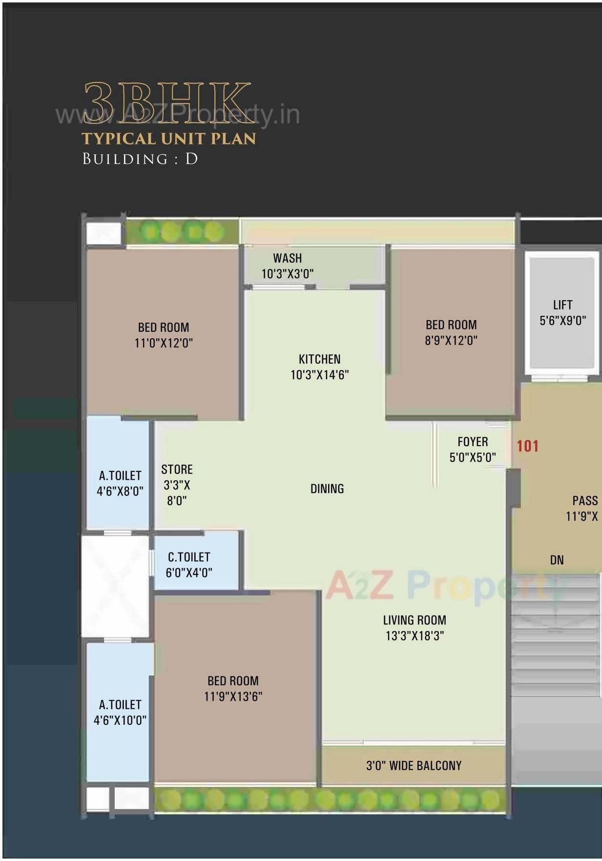 Layout of real estate project Sky Light located at Sarthana, Surat, Gujarat