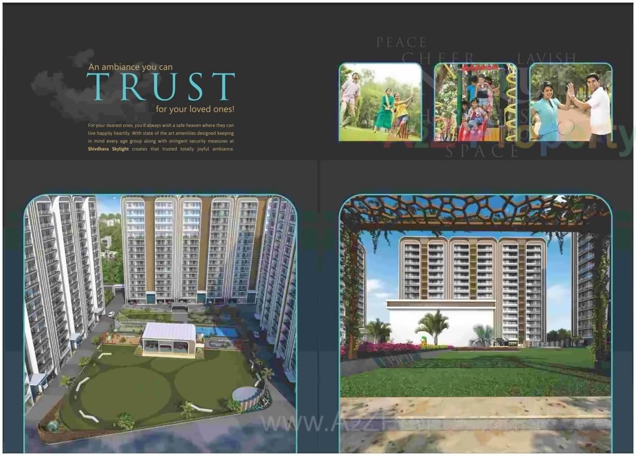 3D Elevation of real estate project Sky Light located at Sarthana, Surat, Gujarat