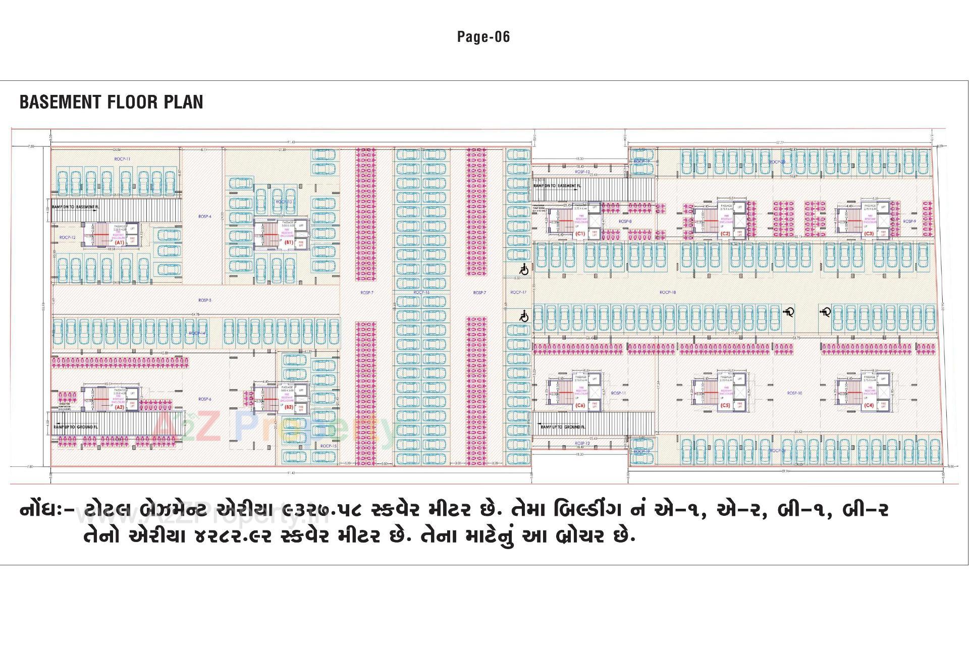Layout of real estate project Sky Nand Heights located at Simada, Surat, Gujarat