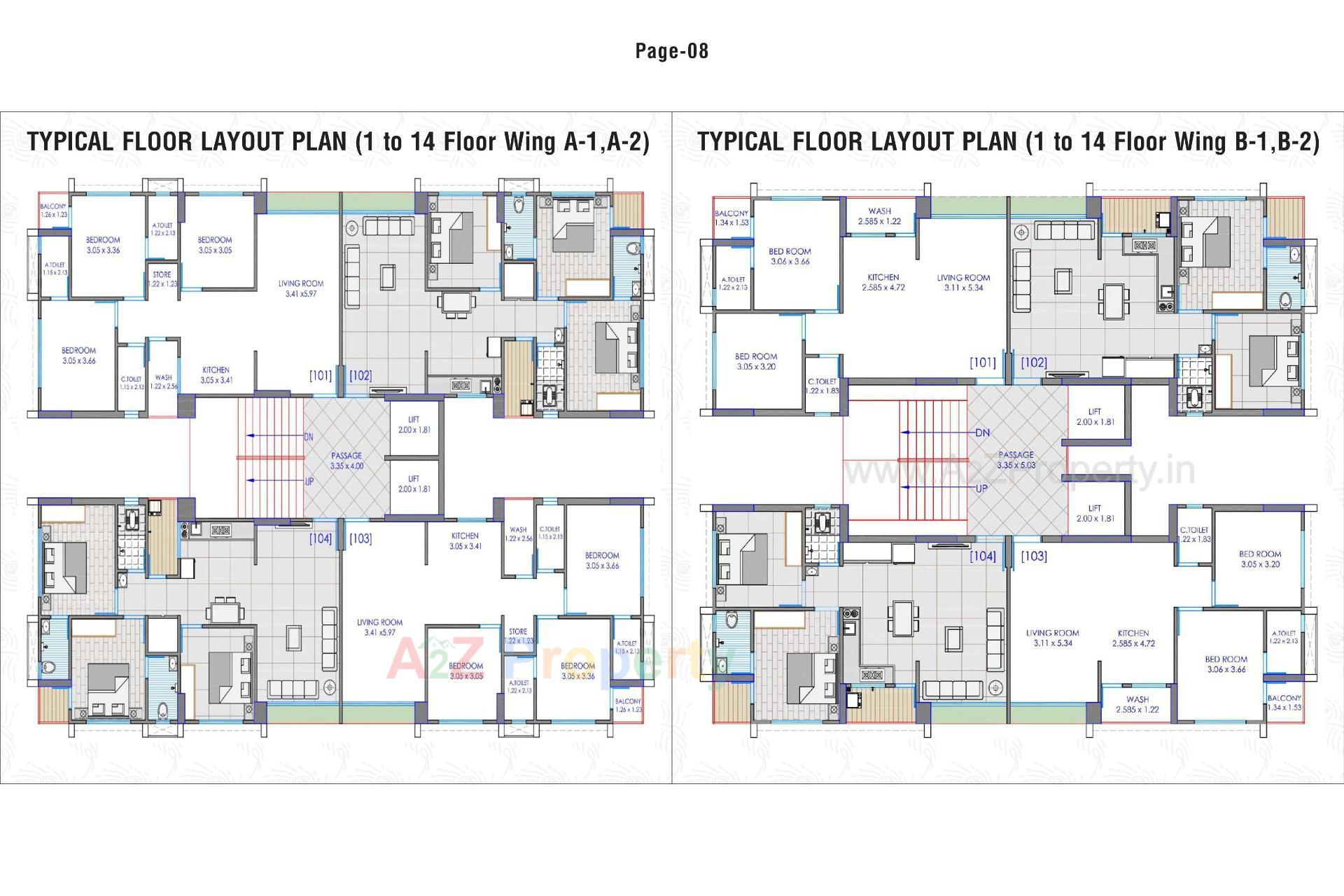 Layout of real estate project Sky Nand Heights located at Simada, Surat, Gujarat