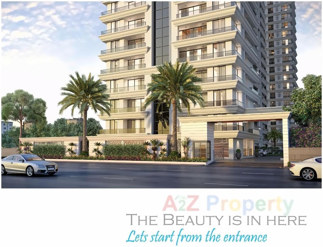 3D Elevation of real estate project Sky Superia located at Althan, Surat, Gujarat