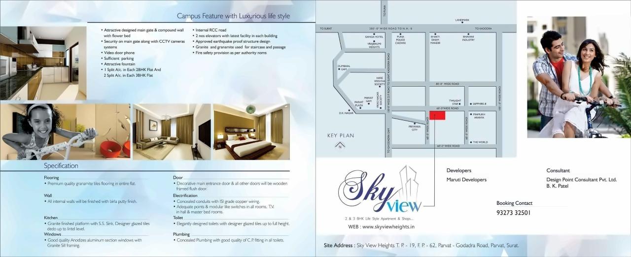  of real estate project Sky View Heights located at Parvat, Surat, Gujarat
