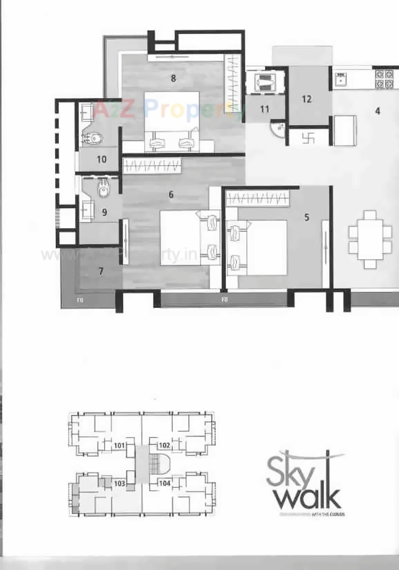 Layout of real estate project Sky Walk located at Kosad, Surat, Gujarat