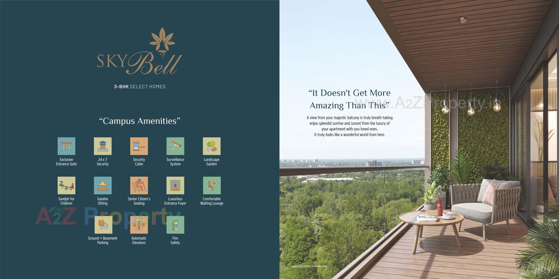 3D Elevation of real estate project Skybell located at Surat, Surat, Gujarat