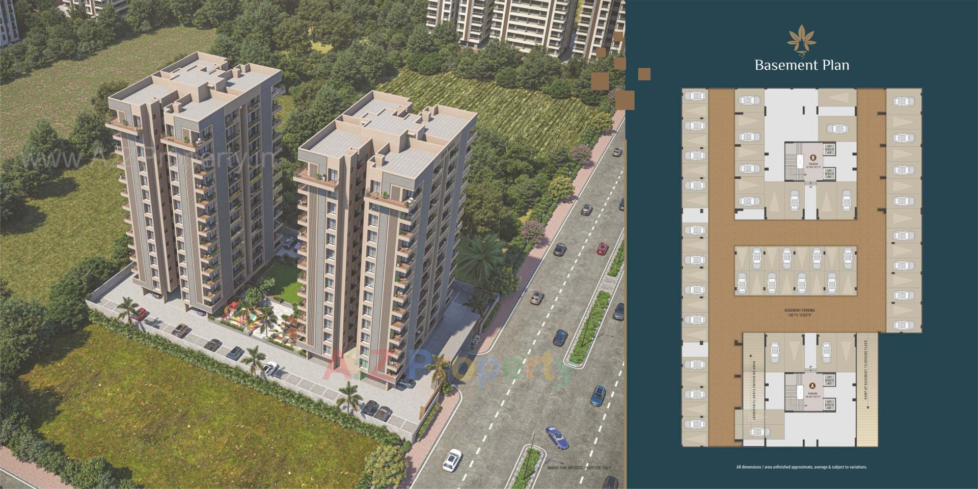 Layout of real estate project Skybell located at Surat, Surat, Gujarat