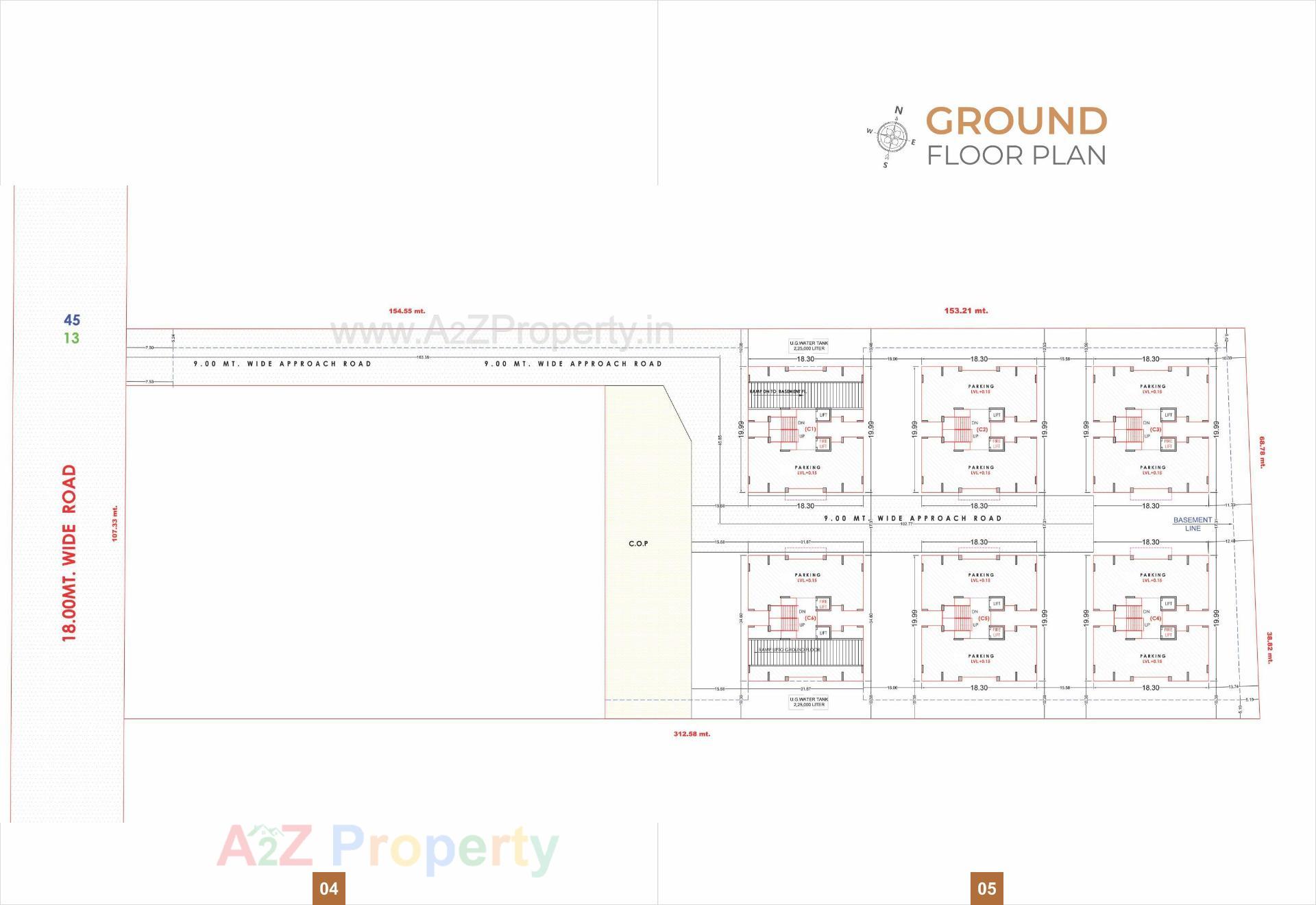 Layout of real estate project Skynand Heights   0 located at Simada, Surat, Gujarat
