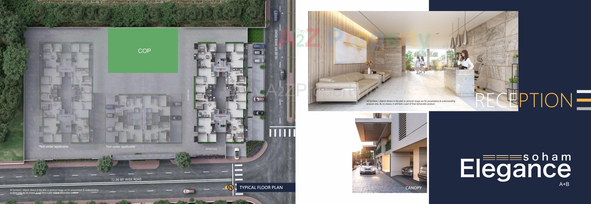 Layout of real estate project Soham Elegance A+b located at Pal, Surat, Gujarat