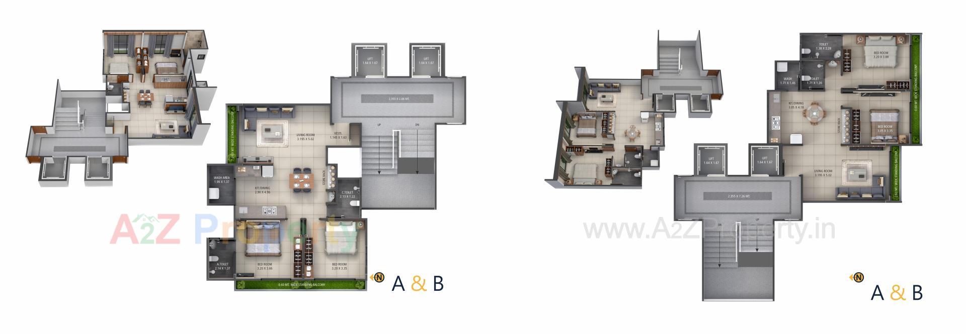 Layout of real estate project Soham Elegance A+b located at Pal, Surat, Gujarat