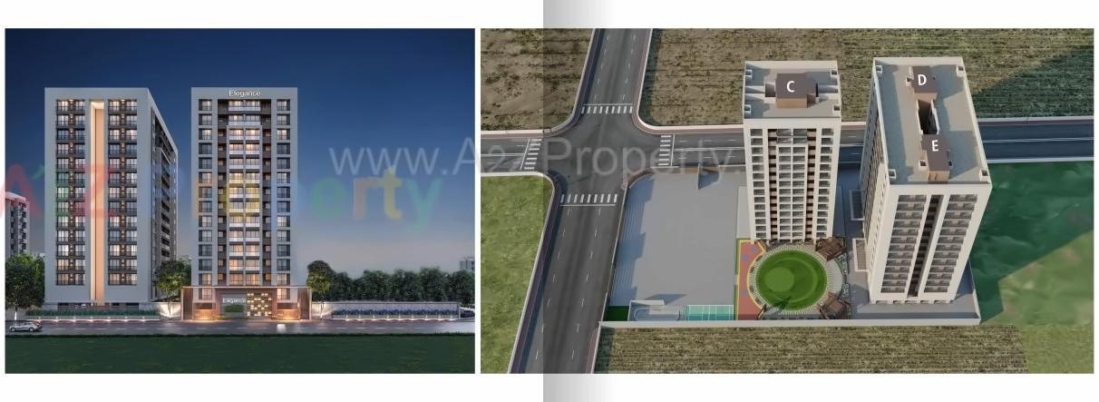 3D Elevation of real estate project Soham Elegance C,d+e located at Pal, Surat, Gujarat