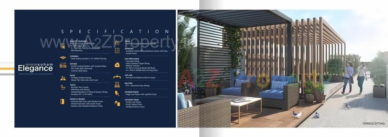 3D Elevation of real estate project Soham Elegance C,d+e located at Pal, Surat, Gujarat