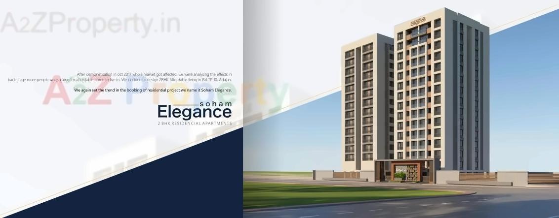 3D Elevation of real estate project Soham Elegance C,d+e located at Pal, Surat, Gujarat