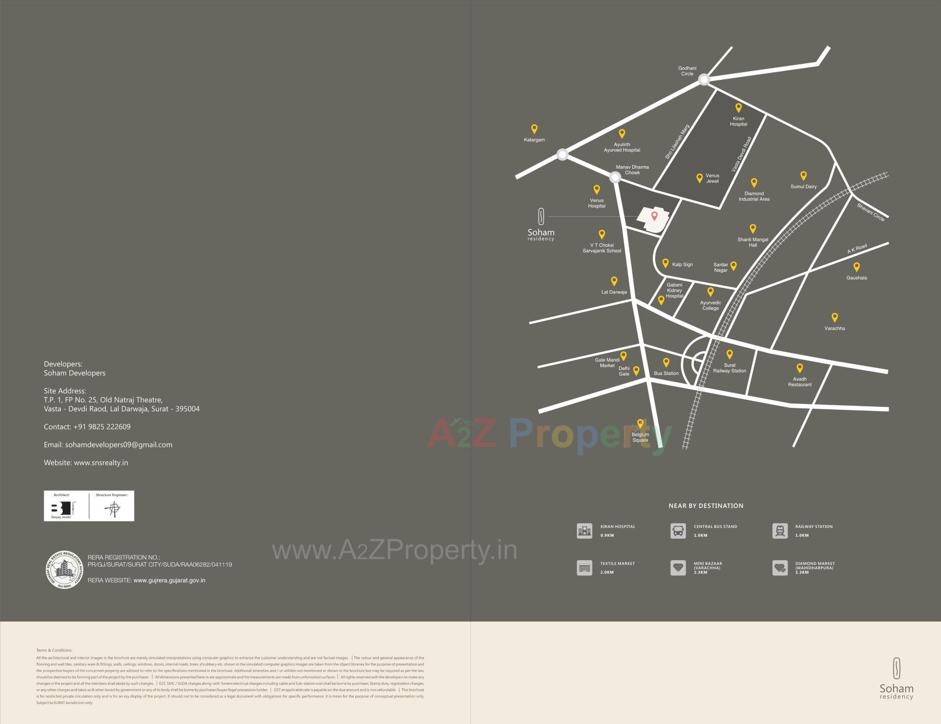  of real estate project Soham Residency (i,  A   F) located at Lal-darwaja, Surat, Gujarat