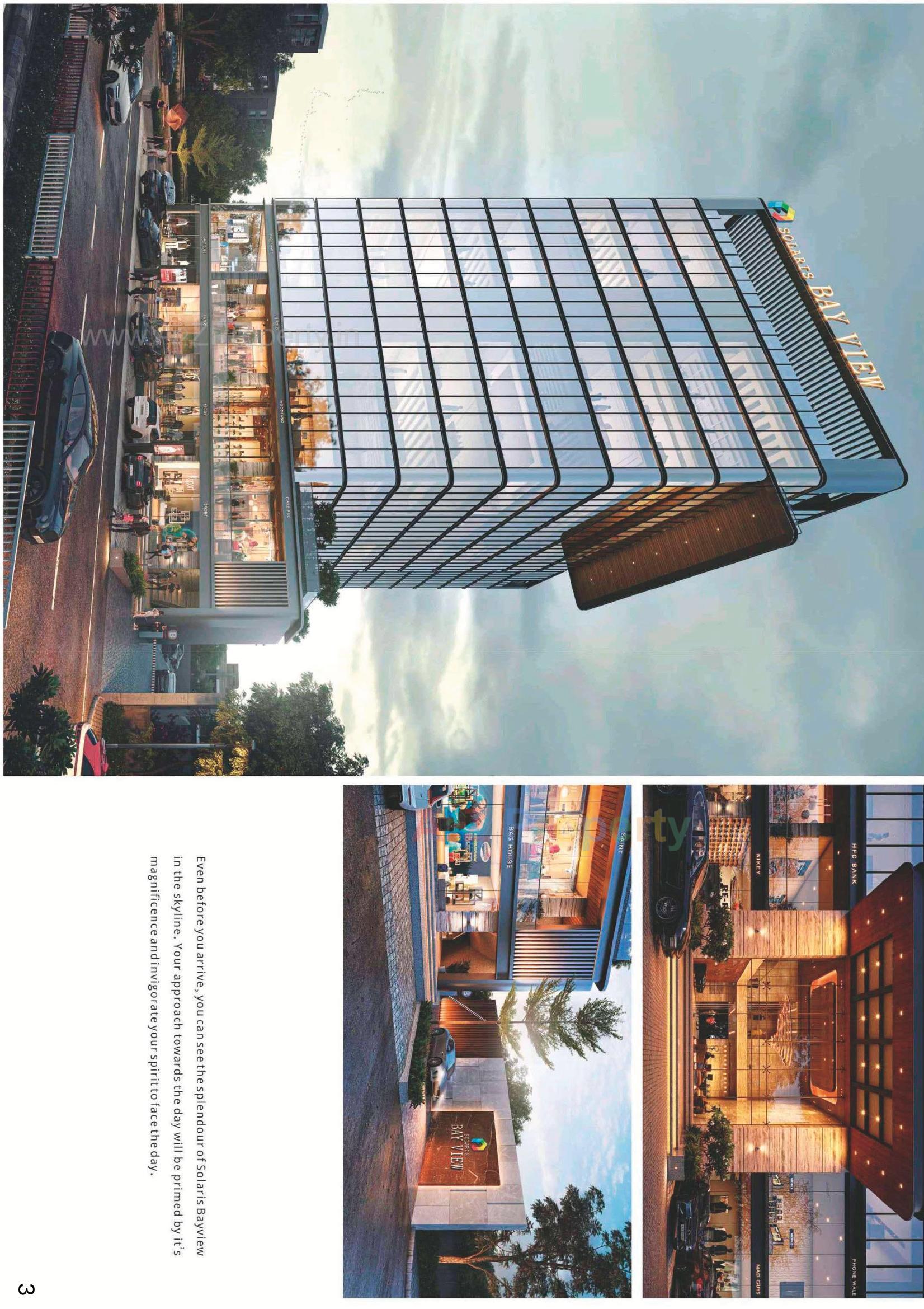 3D Elevation of real estate project Solaris Bay View located at Piplod, Surat, Gujarat