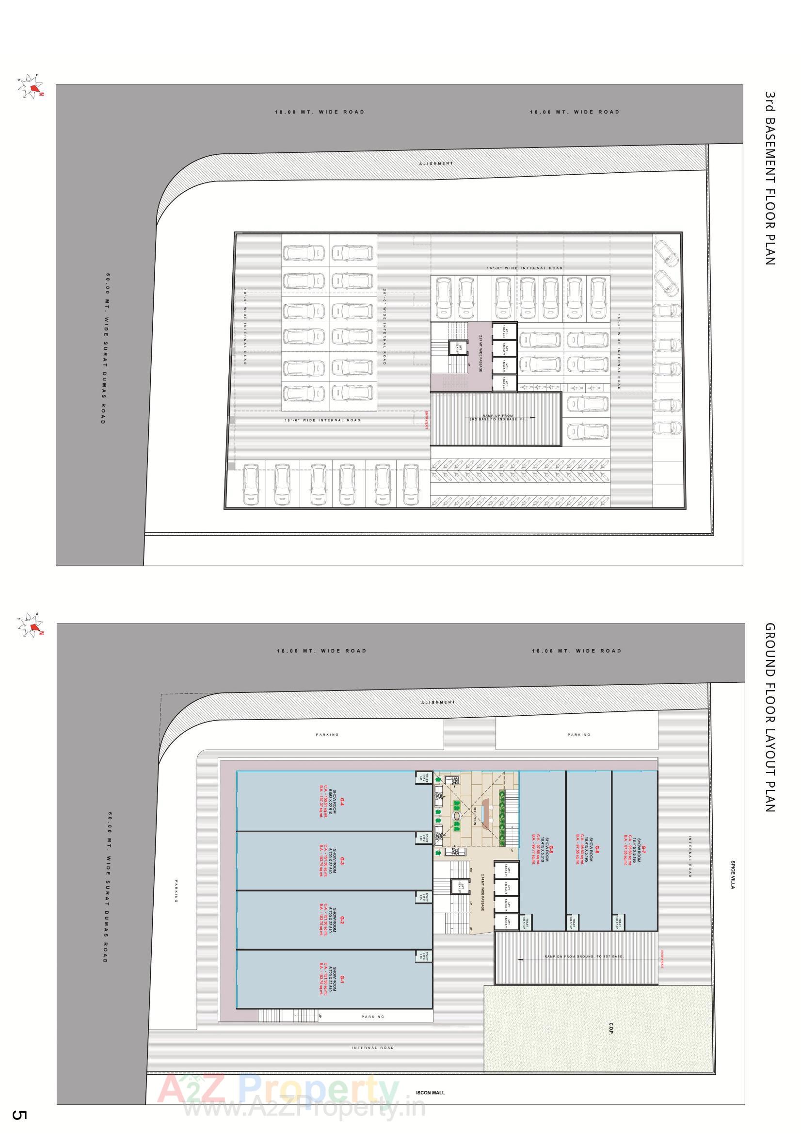 Layout of real estate project Solaris Bay View located at Piplod, Surat, Gujarat