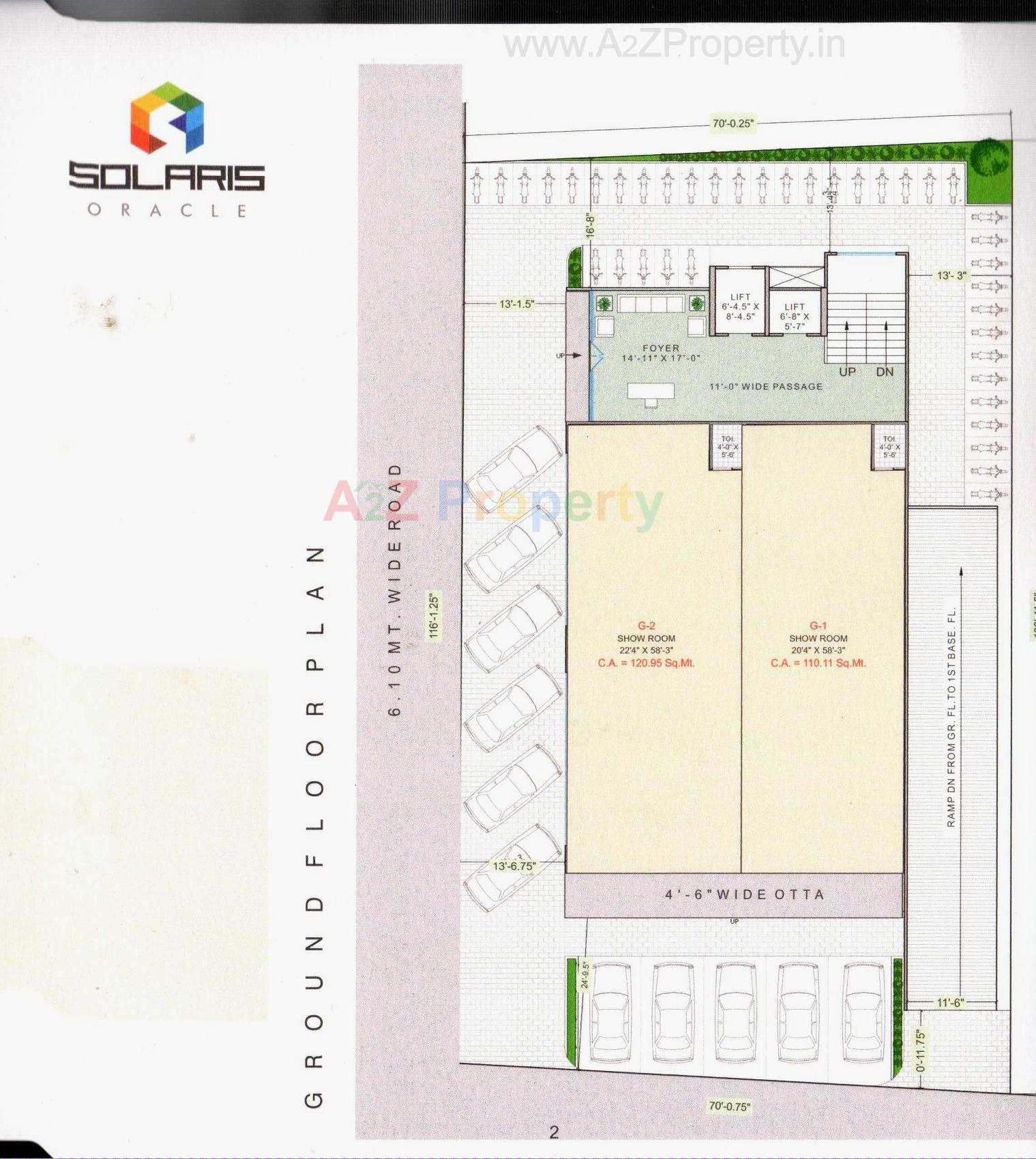 Layout of real estate project Solaris Oracle located at Majura, Surat, Gujarat