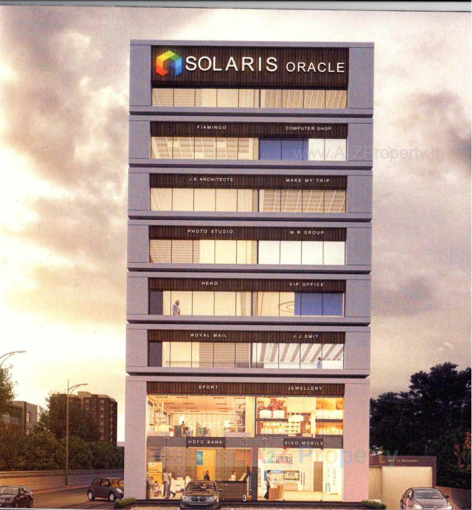 3D Elevation of real estate project Solaris Oracle located at Majura, Surat, Gujarat