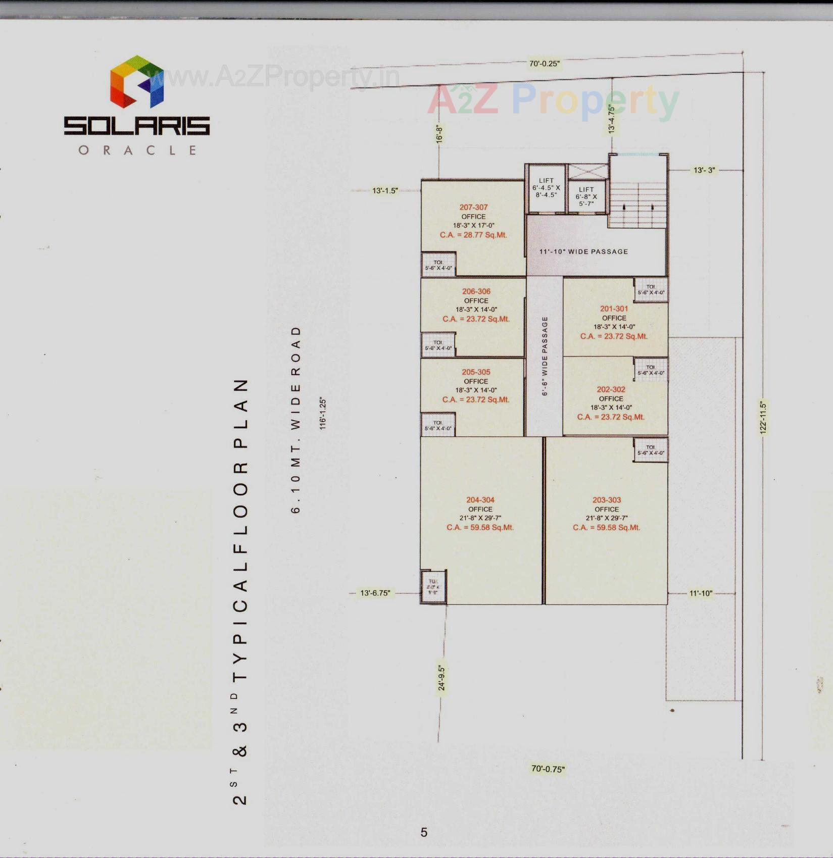 Layout of real estate project Solaris Oracle located at Majura, Surat, Gujarat